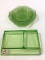 Lot of 5 Green Depression Pieces Including 4-