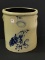 5 Gal Cobalt Blue Bird Design Decorated