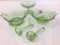 Lot of 3 Green Depression Pieces Including Sm.