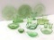 Group of Green Depression Glass