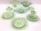 Collection of Green Depression Glass