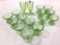 Collection of Green Depression Glass Including