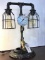 Unusual Custom Made Dbl Bulb Table Lamp