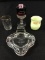 Lot of 4 Various Adv. Glass Pieces-Dixon, IL