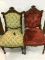 Pair of Victorian Chairs w/ Matching Wood