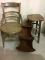 Lot of 3 Including 2 Foot High Wood Stool