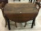 Wood Drop Leaf Table & 2-Matching Cane