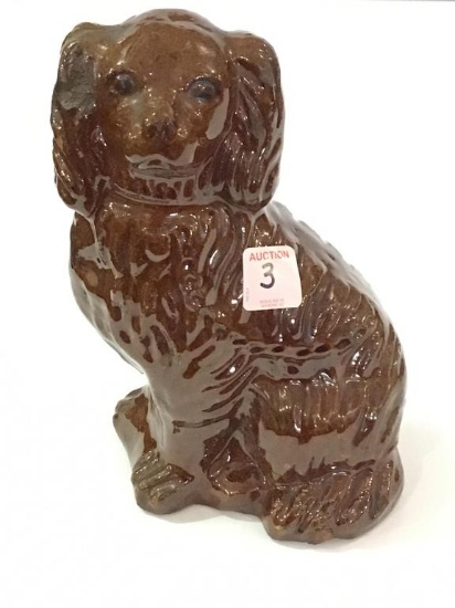 Pottery Dog Doorstop (Approx. 8 1/2 Inches Tall)