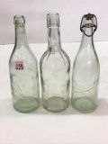 Lot of 3 Old Beer & Liquor Bottles Including