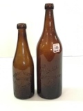 Lot of 2 Brown Beer Bottles Including One Mr