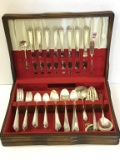 Set of Roger Bros. Silver Plate Flatware in Case-