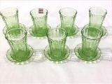 Lot of 14 Green Depression Pieces Including