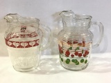 Pair of Very Nice 1950's Decorated Lemonade