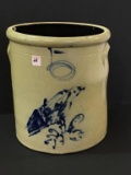 5 Gal Cobalt Blue Bird Design Decorated