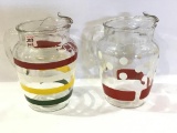 Pair of Very Nice 1950's Decorated Lemonade