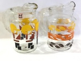 Pair of Very Nice 1950's Decorated Lemonade