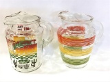 Pair of 1950's Very Nice Decorated Lemonade