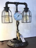 Unusual Custom Made Dbl Bulb Table Lamp