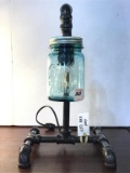 Sm. Custom Made Lamp w/ Pipe & Ball Fruit
