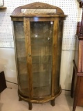Contemp. Curved Glass China Cabinet