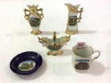 Lot of 5 Various Dixon, IL Adv. Sm. Pottery PIeces