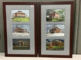 Lot of 2 Framed-3 Section Pictures of Dixon, IL
