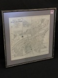Framed Vail's Map of Dixon, IL