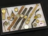 Group of Watches Including Elgin, Gruen, Bulova