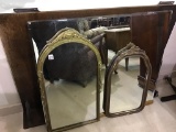 Lot of 4 Various Size Wall Mirrors Including 2-