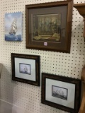 Lot of 4 Sm. Ship Pictures & Paintings