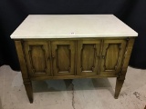 Contemp. Side Table w/ Marble Top