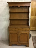 Two Piece Open Shelf Hutch-Valley Forge by