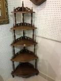 Wood Corner What Not Shelf (58 Inches Tall)