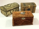 Lot of 3 Various Dresser Boxes