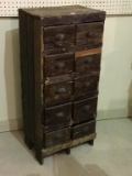 Primitive 10 Drawer Cabinet (39 Inches Tall X