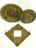 Group w/ Decorative Round Brass Design