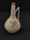 Stoneware Whiskey Jug w/ Handle Front Marked