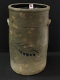 4 Gal. Salt Glaze Stoneware Churn w/ Cobalt Blue