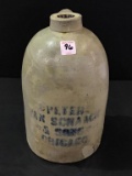 Salt Glaze Stoneware Adv. Jug Front Marked