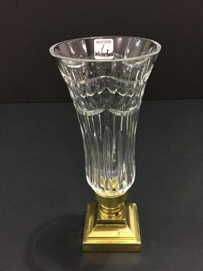 Brass Base Waterford Crystal Candle