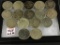 Collection of 16 Peace Silver Dollars Including