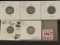 Lot of 5 Old Coins Including 2-1831-5 Cent Coins,