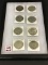 Lot of 8 Peace SIlver Dollars Including
