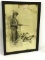Framed & Dated-1903 Lady w/ Gun & Hunting Dog