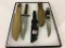 Lot of 3 Bowie & Hunting Knives w/ Sheaths