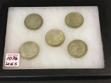 Lot of 5-1921  Morgan Silver Dollars