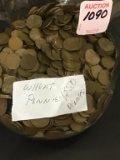 Jar of Approx. 1350 Wheat Pennies