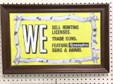 Framed Remington Gun Ad (16 X 24)