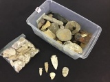 Group of Various Rocks, Geodes, Fossil Rocks
