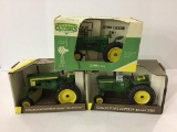 Group of 3 John Deere Tractors w/ Boxes-1/16th